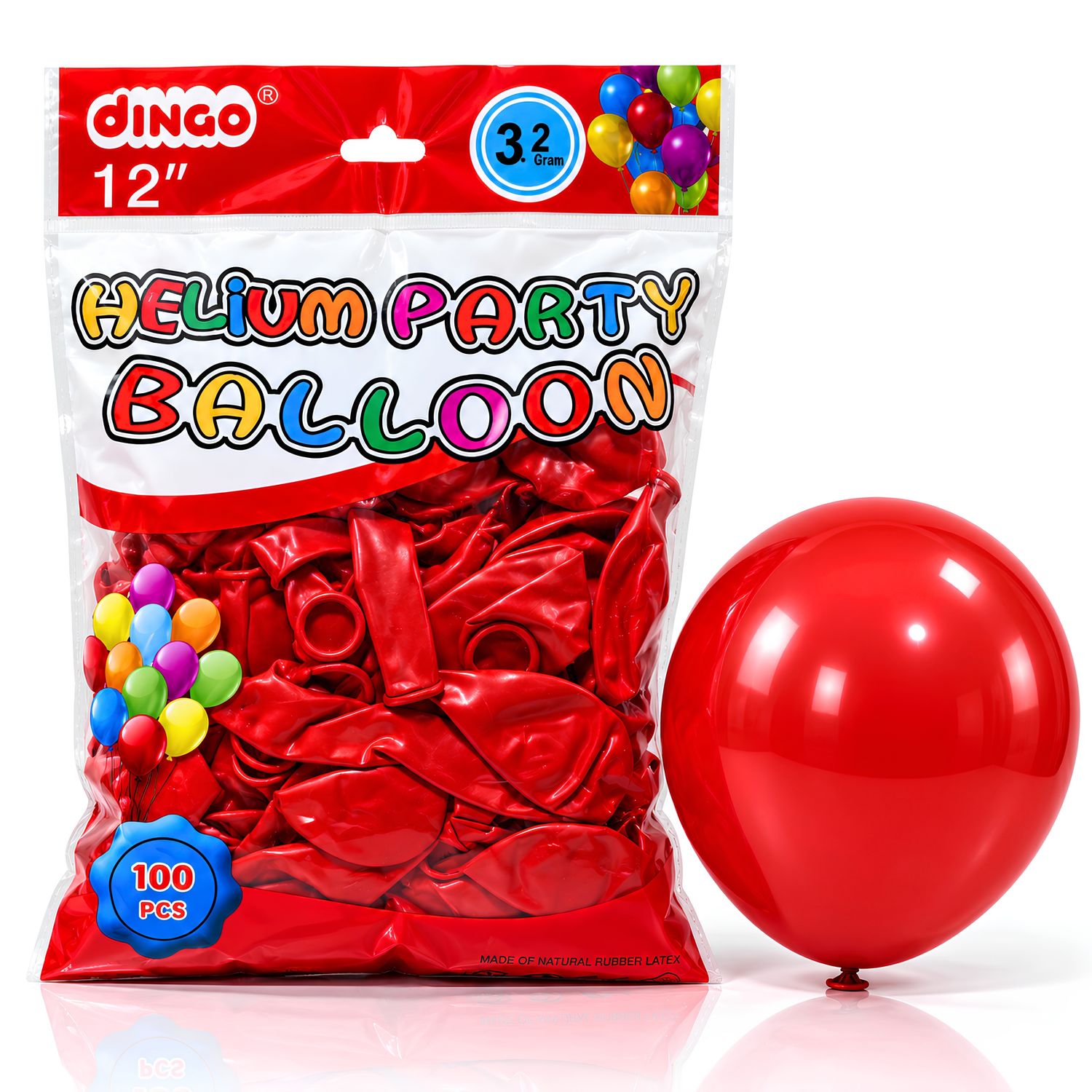 Standard Red 100pcs 12″ 3.2g Latex Balloon