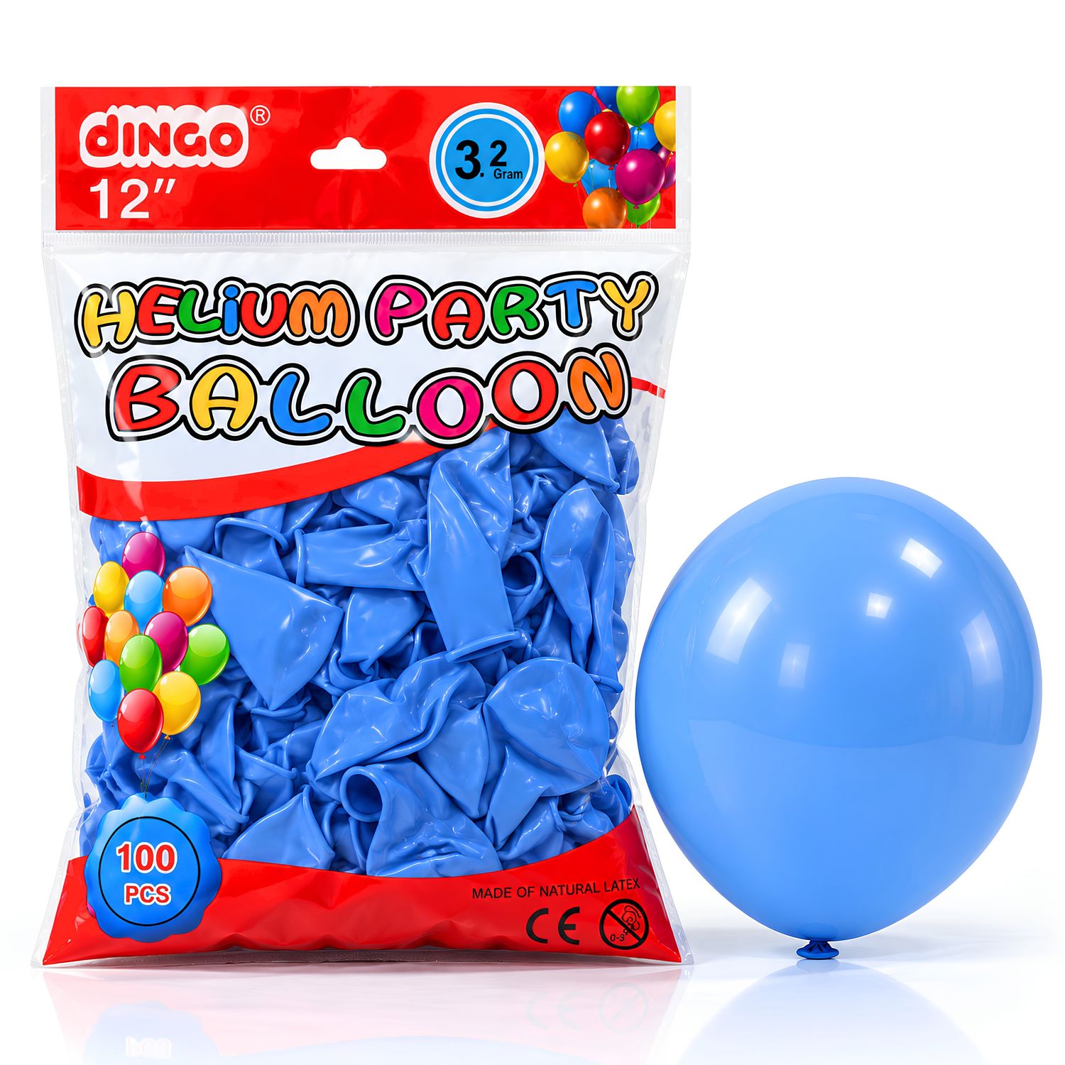 Standard Blue 100pcs 12″ 3.2g Latex Balloon