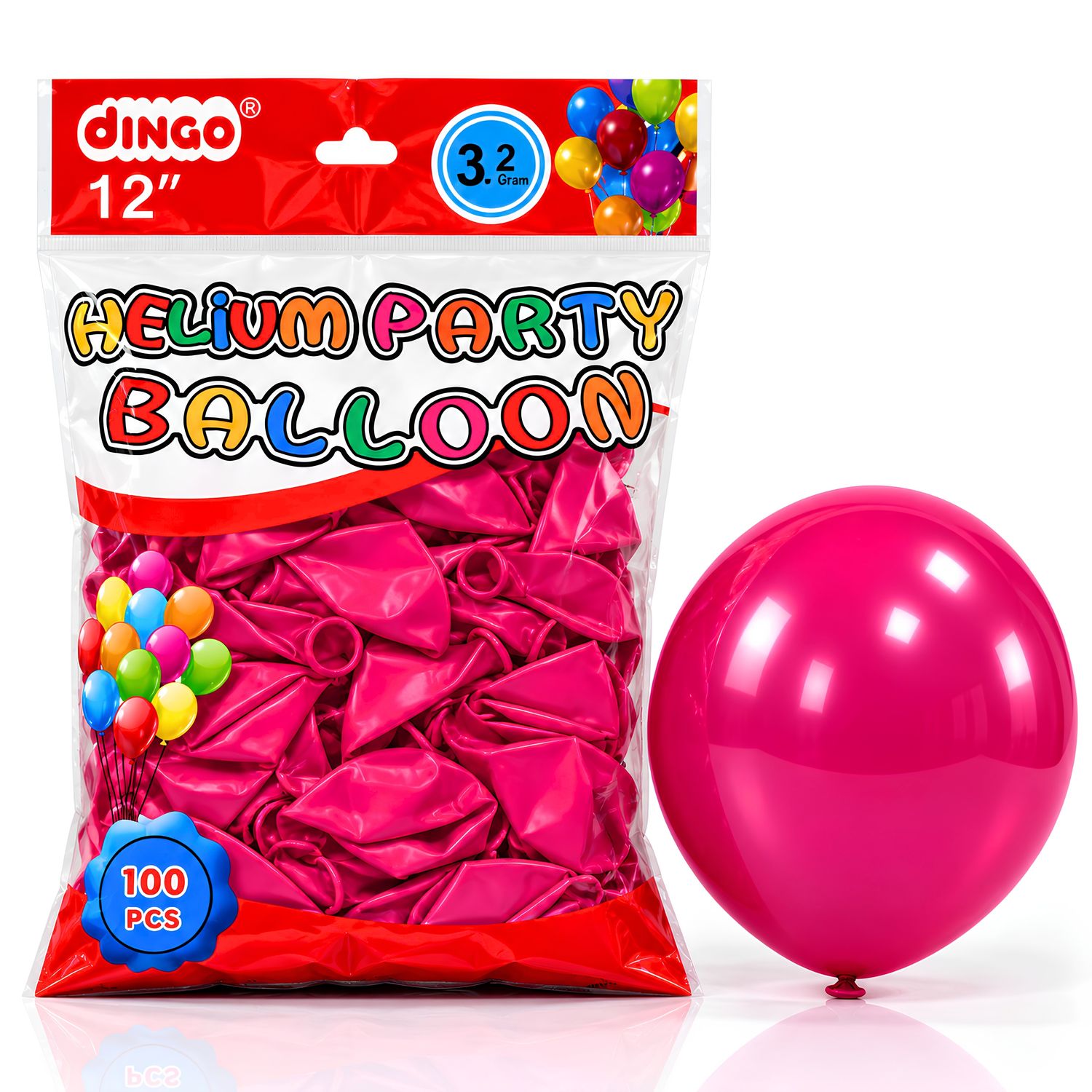 Fuchsia Pink 100pcs 12″ 3.2g Latex Balloon