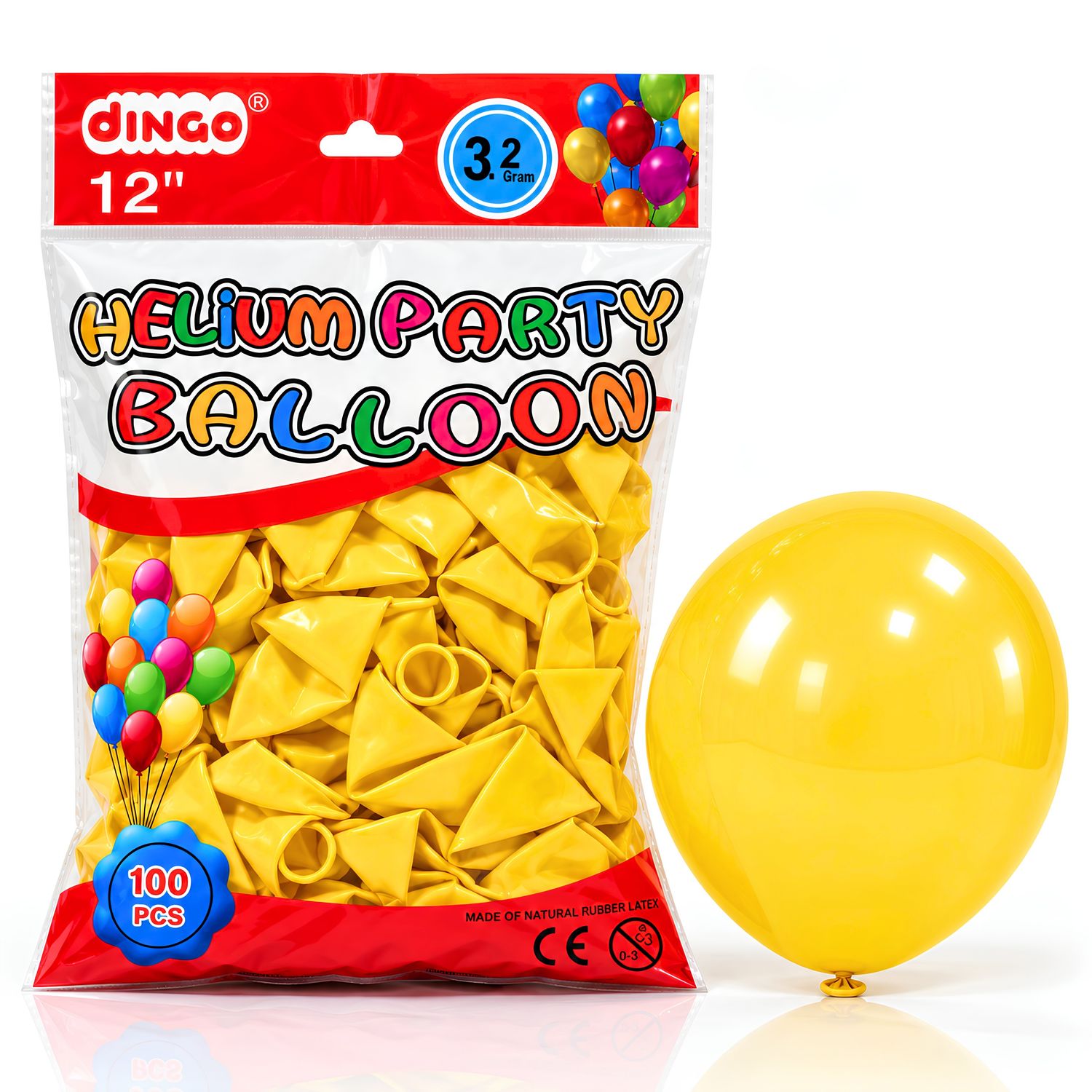 Standard Yellow 100pcs 12″ 3.2g Latex Balloon