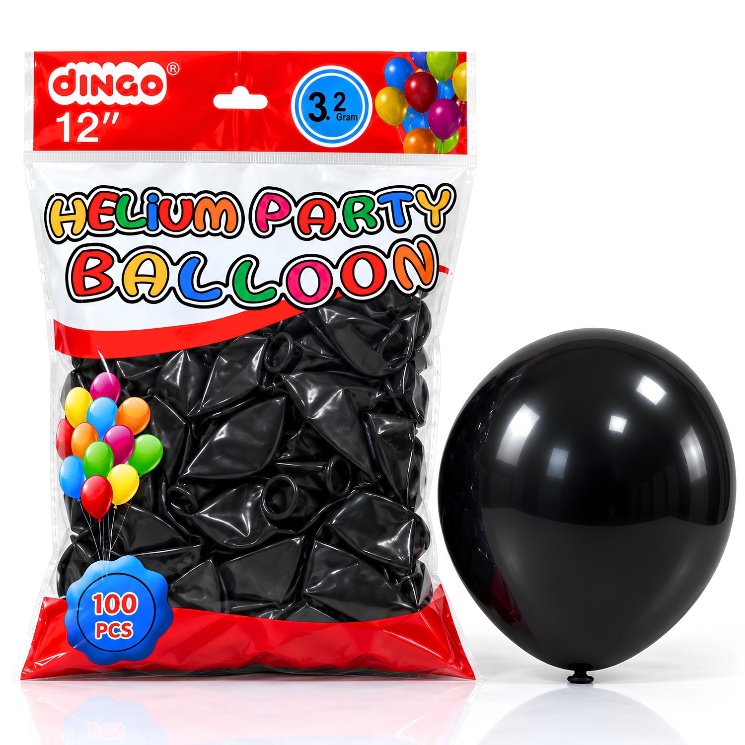 Standard Black 100pcs 12″ 3.2g Latex Balloon