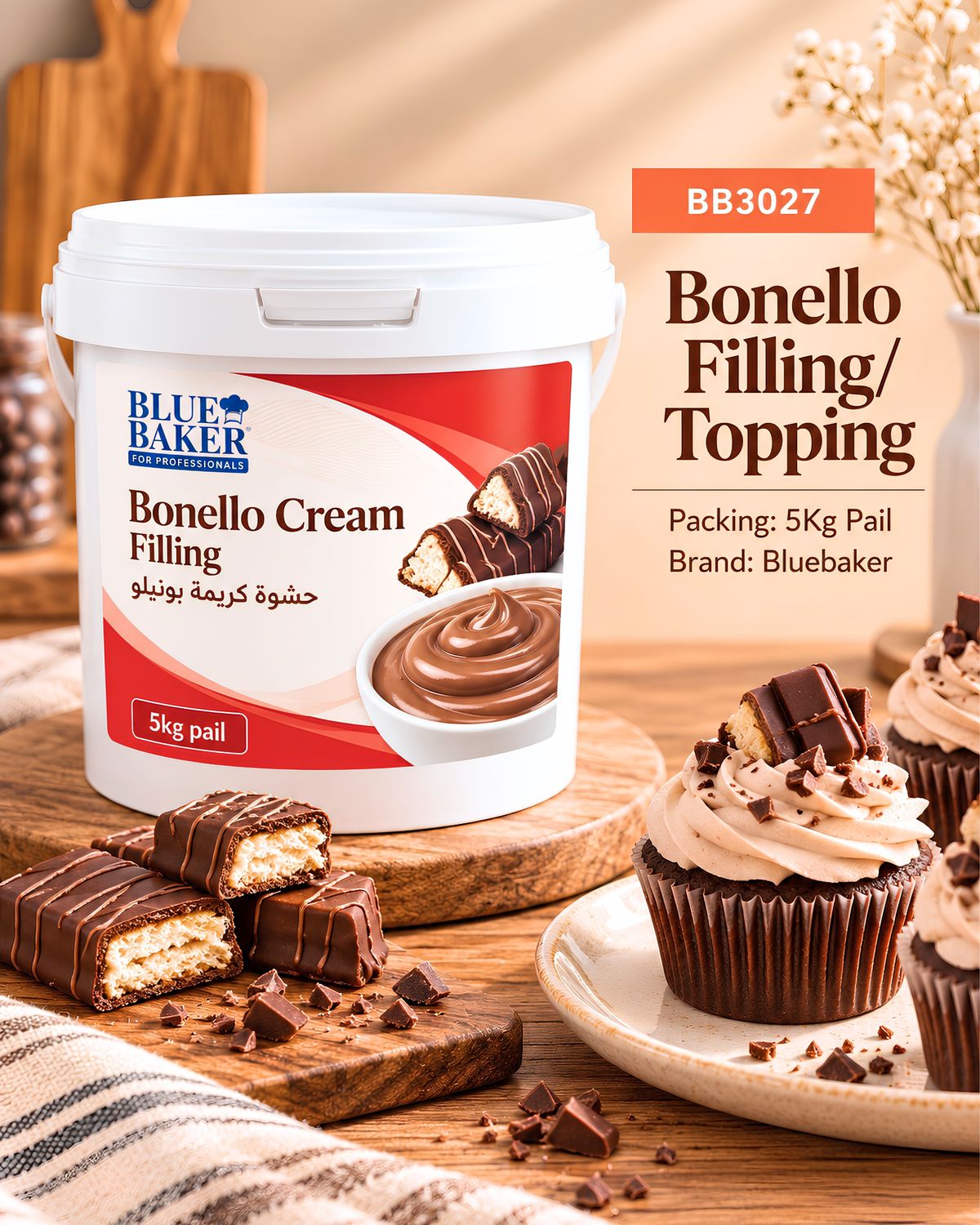 Bonello Filling/Topping	5Kg Pail Bluebaker