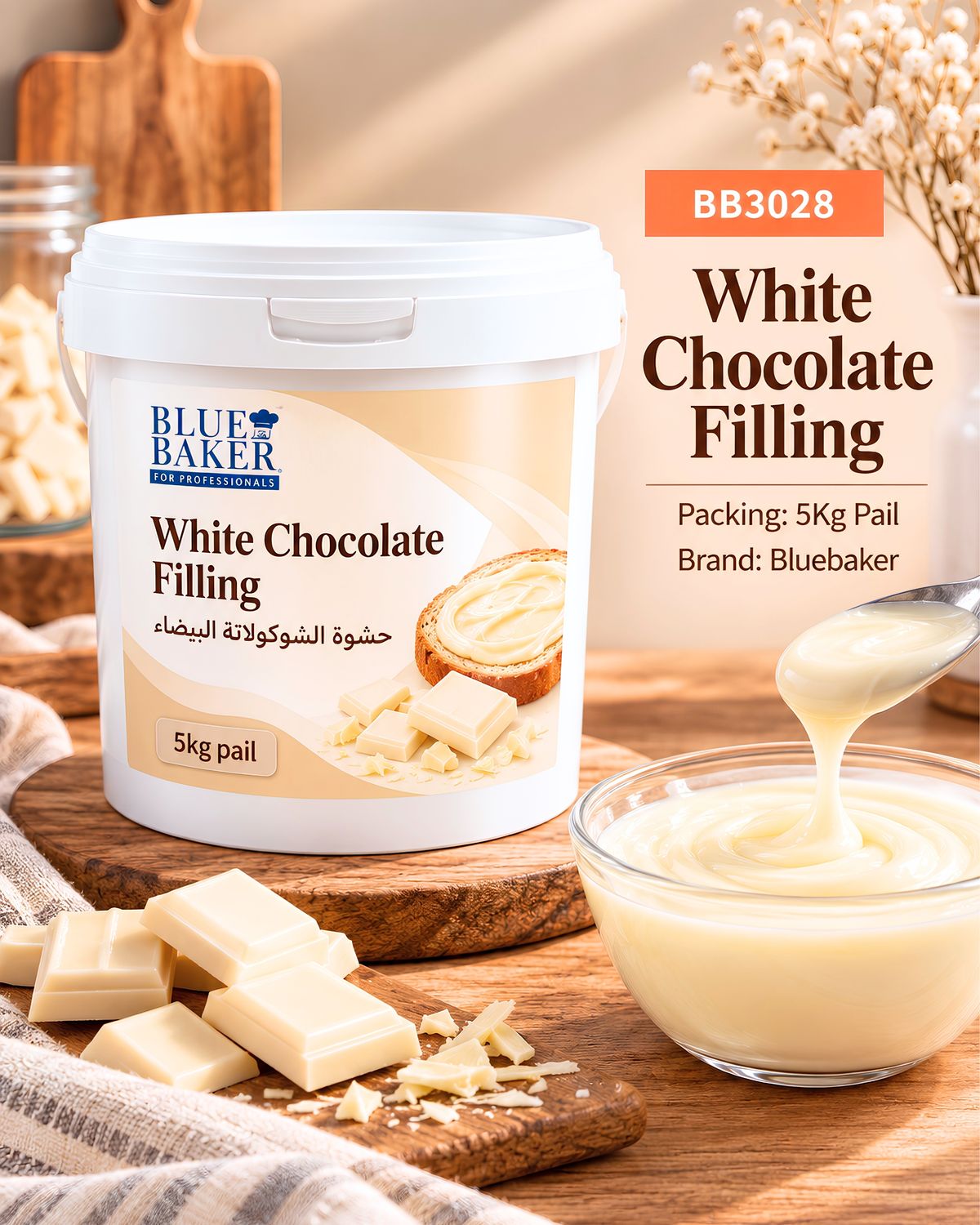 White Chocolate Filling 5Kg Pail	Bluebaker