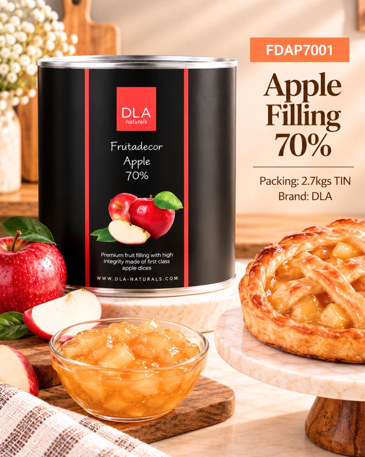 Apple Filling 70% 2.7Kgs