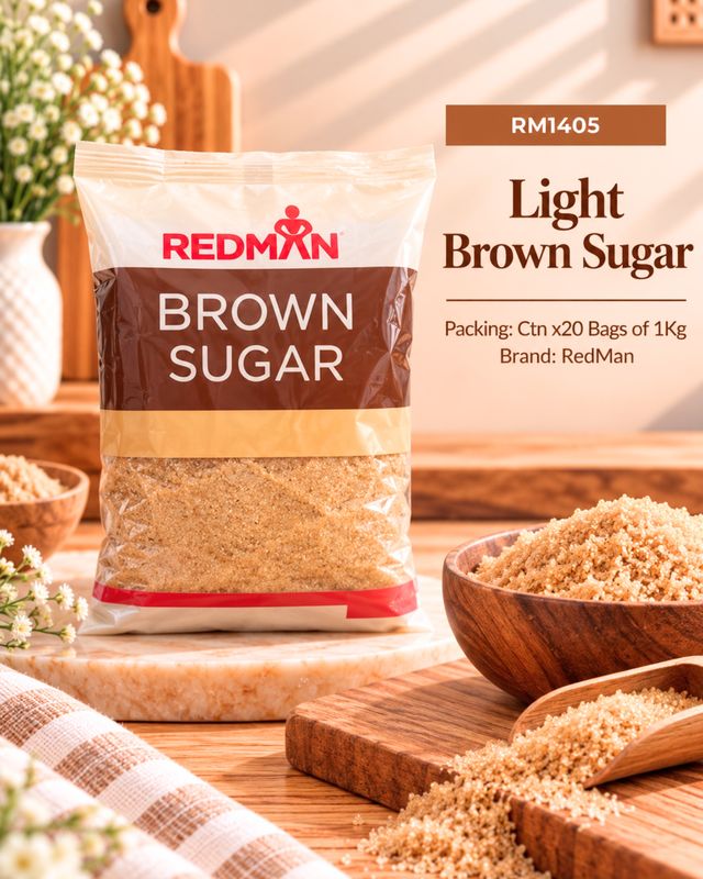 Light Brown Sugar 1Kg RedMan