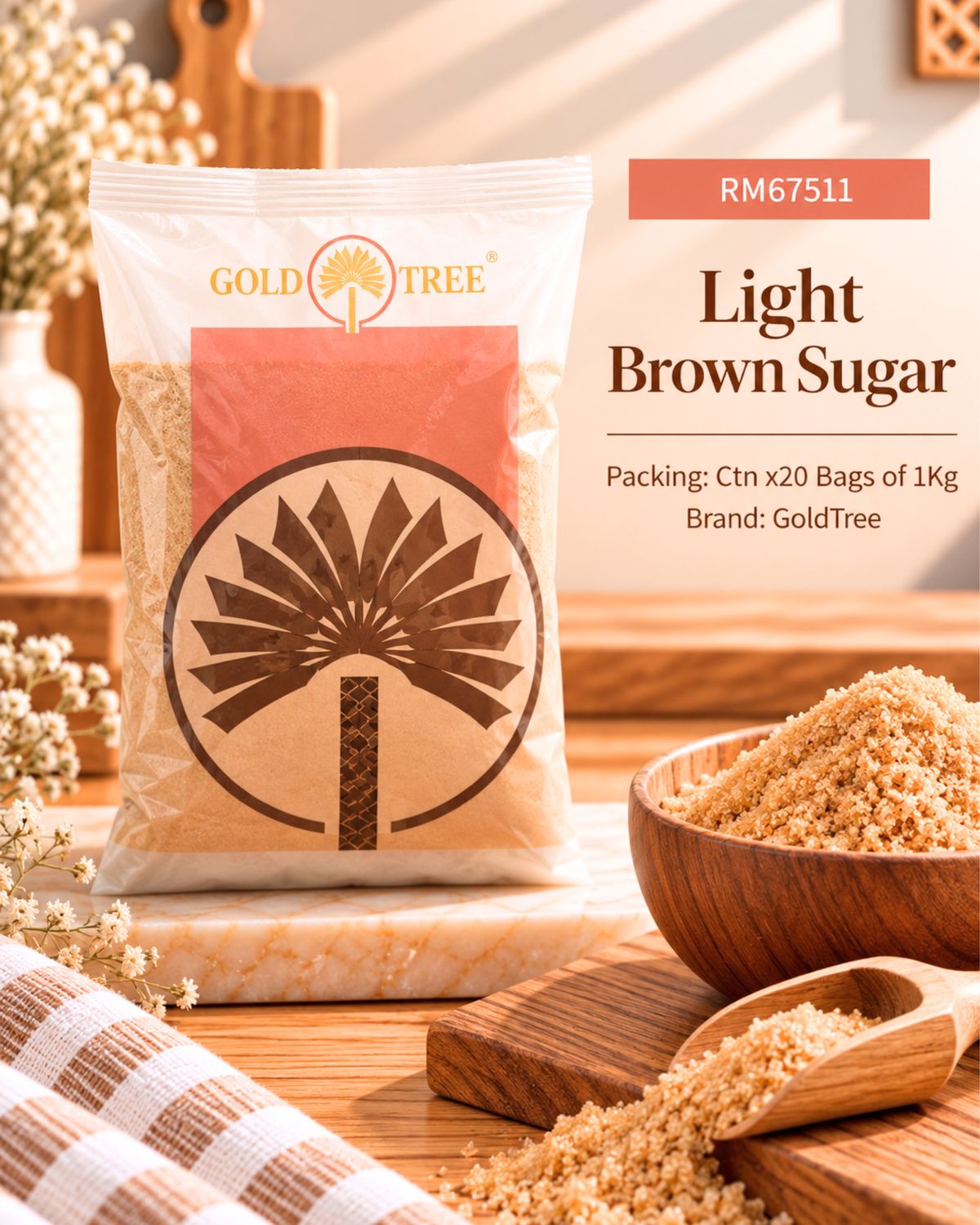 Light Brown Sugar	GoldTree 1kg
