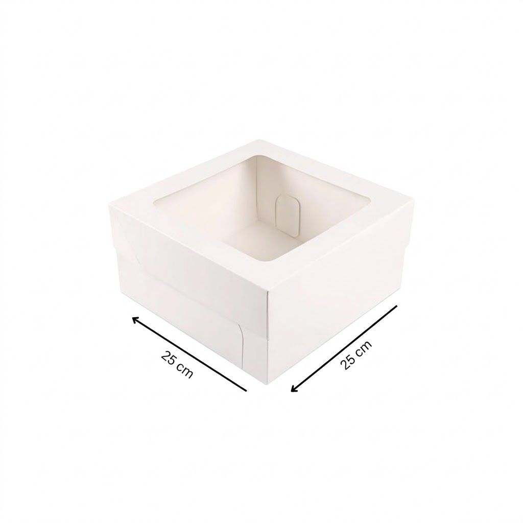 Cake Box with Window 25 x 25 x 12cm