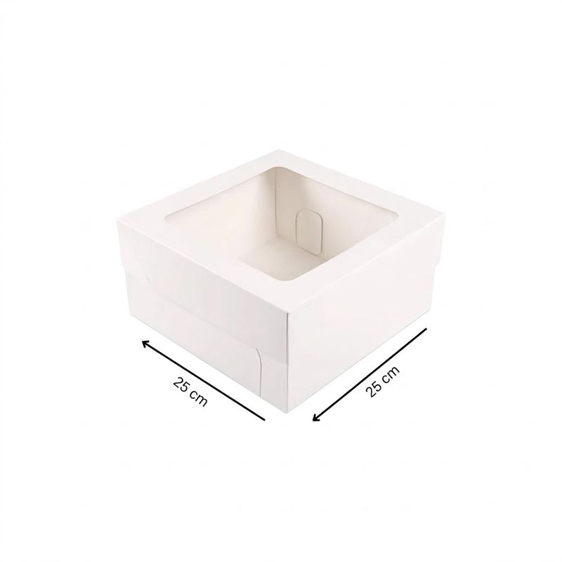 Cake Box with Window 25 x 25 x 12cm