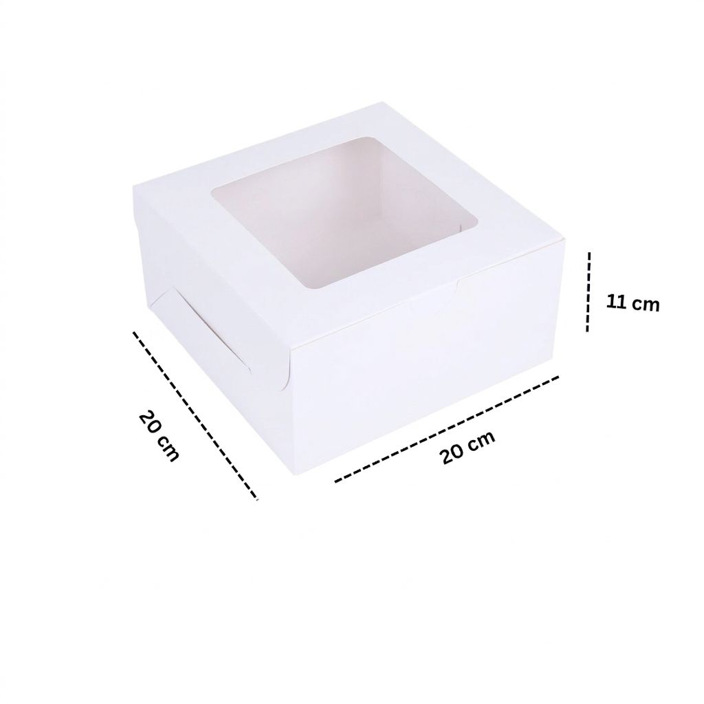 Cake Box With Window 20x20x11cm