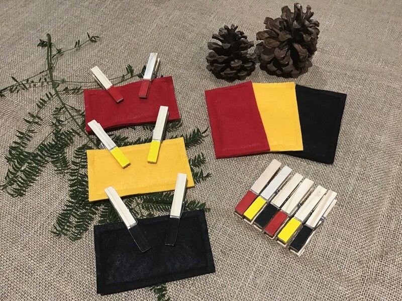 Aboriginal Inspired Peg and Felt Colour Match