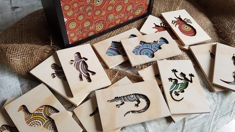 CLEARANCE ITEM - Doubled Sided Indigenous Memory Game
