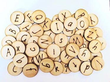 Letter Wooden Discs