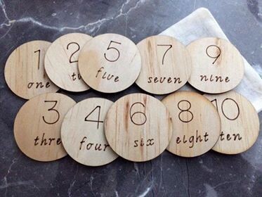 Number Wooden Discs