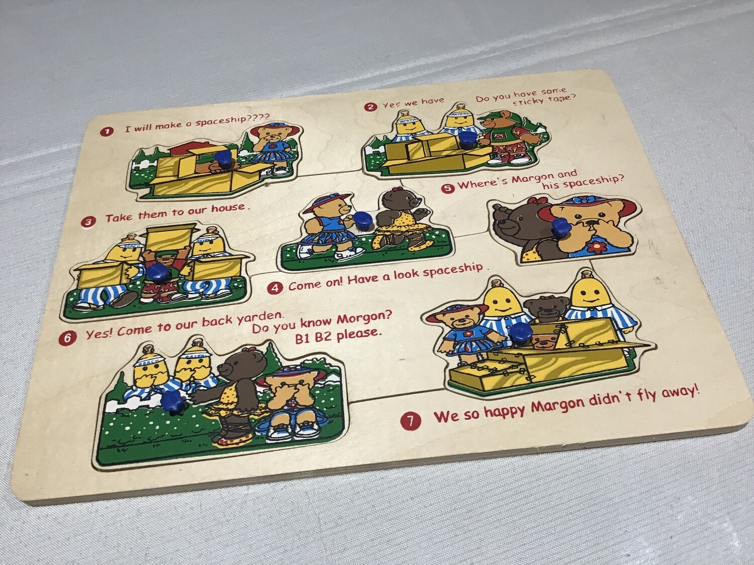 Bananas in Pyjamas 7pce Wooden Puzzle