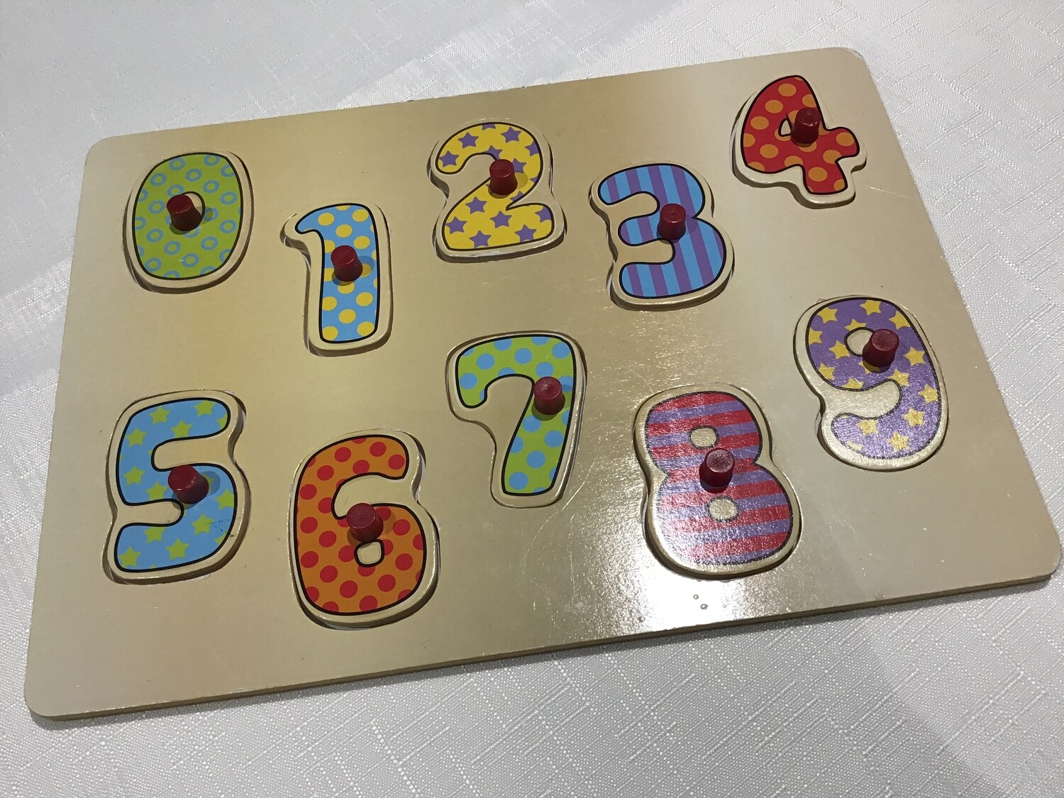 Numbers 0-9 Wooden 10pce Puzzle
