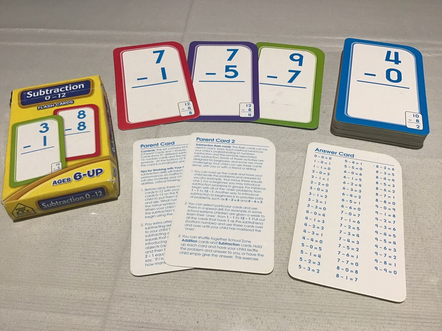 Subtraction 0-12