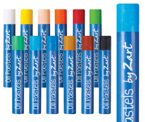 Basics Oil Pastels Large Asst 12s