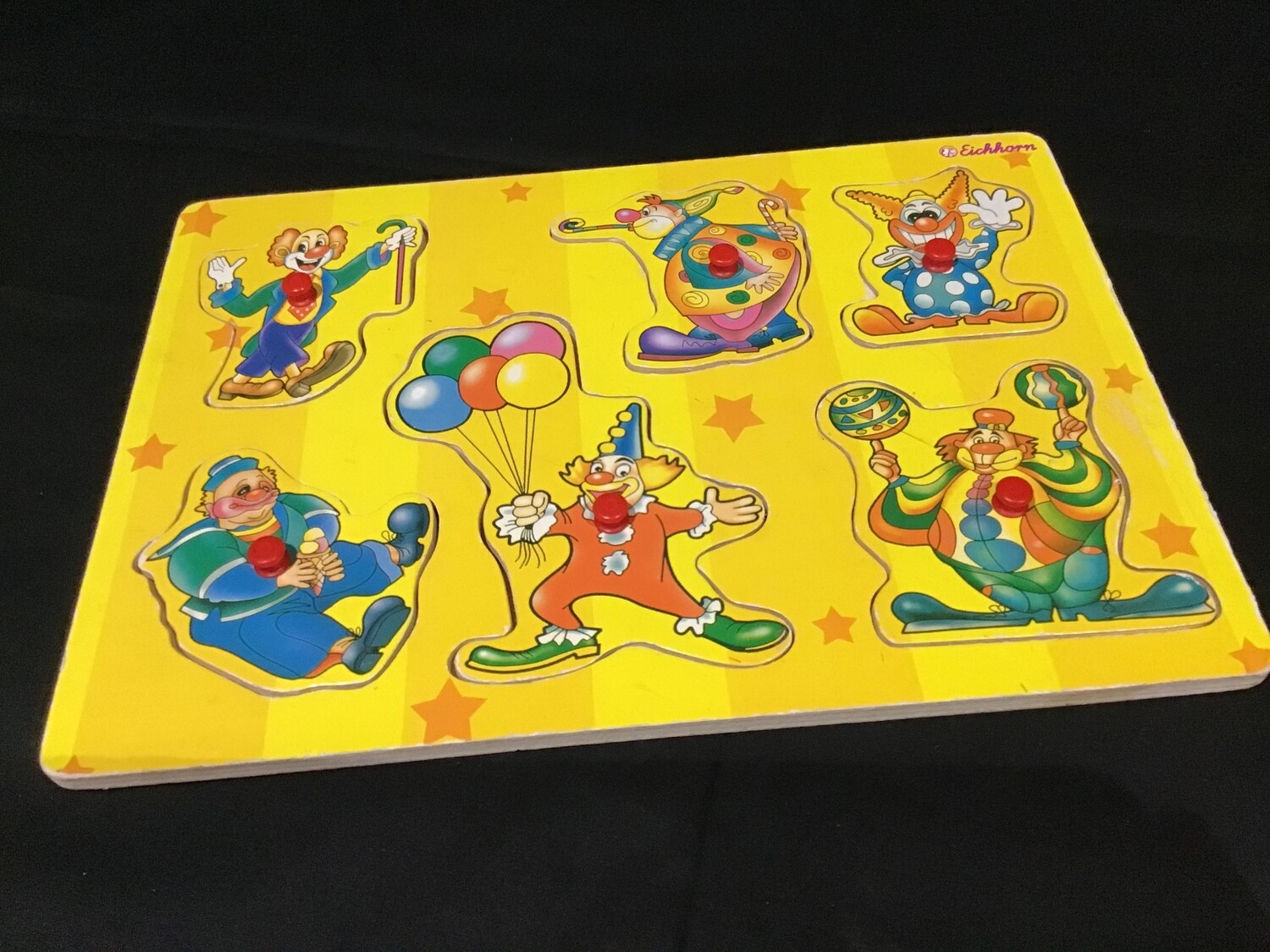 Clown 6pce Wooden Puzzle