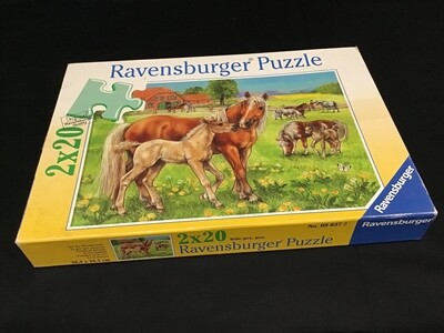 Horses 2 x 20pce Puzzle Set