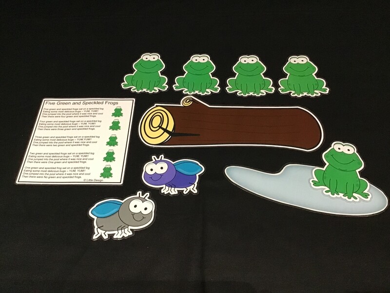 Five Green and Speckled Frogs