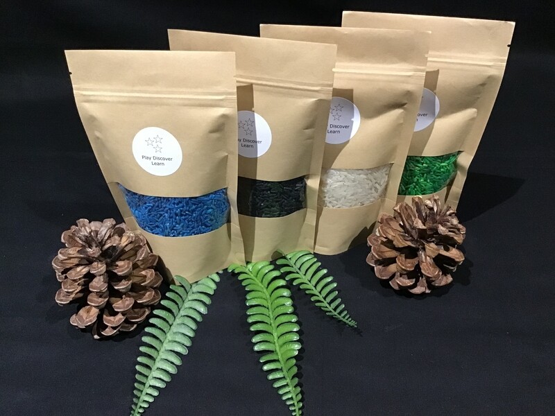 Torres Strait Islander Inspired Sensory Coloured Rice Set of 4