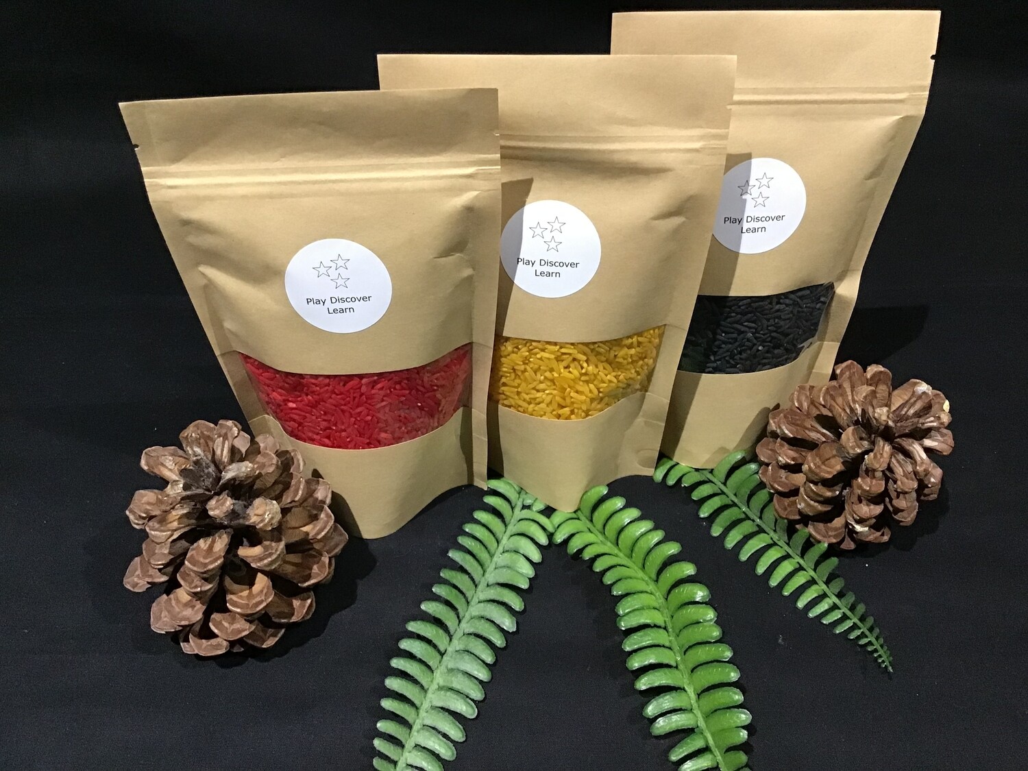 Aboriginal Inspired Sensory Coloured Rice Set of 3