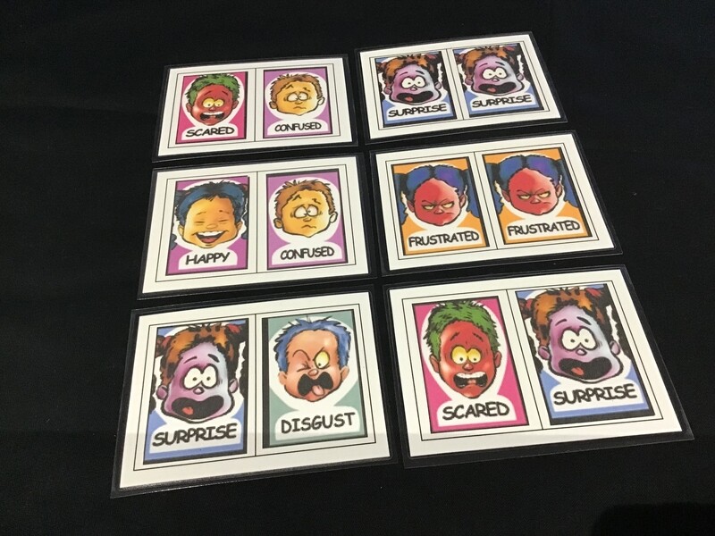 Handmade - Emotions Dominoes (Scared, Surprise, Frustrated, Confused, Disgust and Happy)