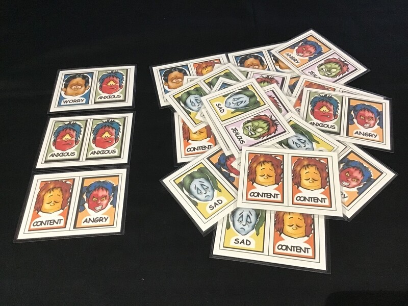 Handmade - Emotions Dominoes (Jealous, Anxious, Worry, Content, Angry and Sad)