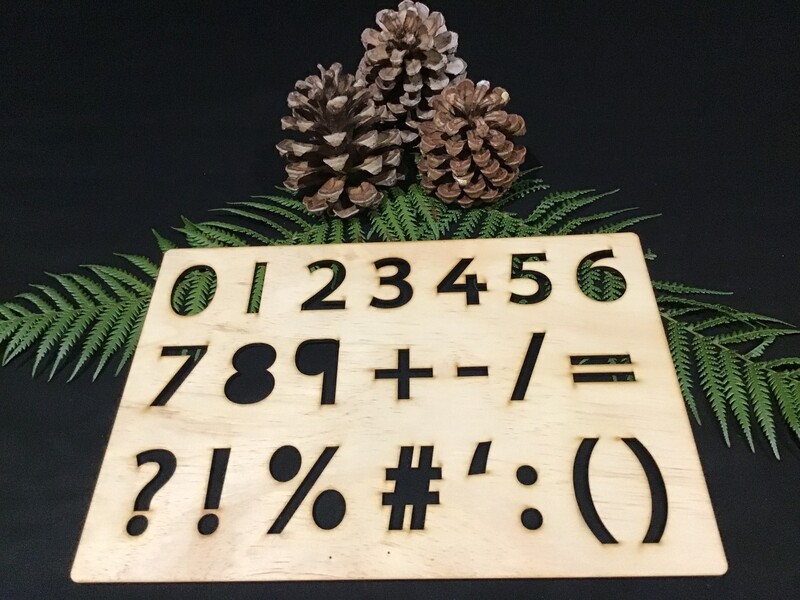 Numbers &amp; Symbols Stencil