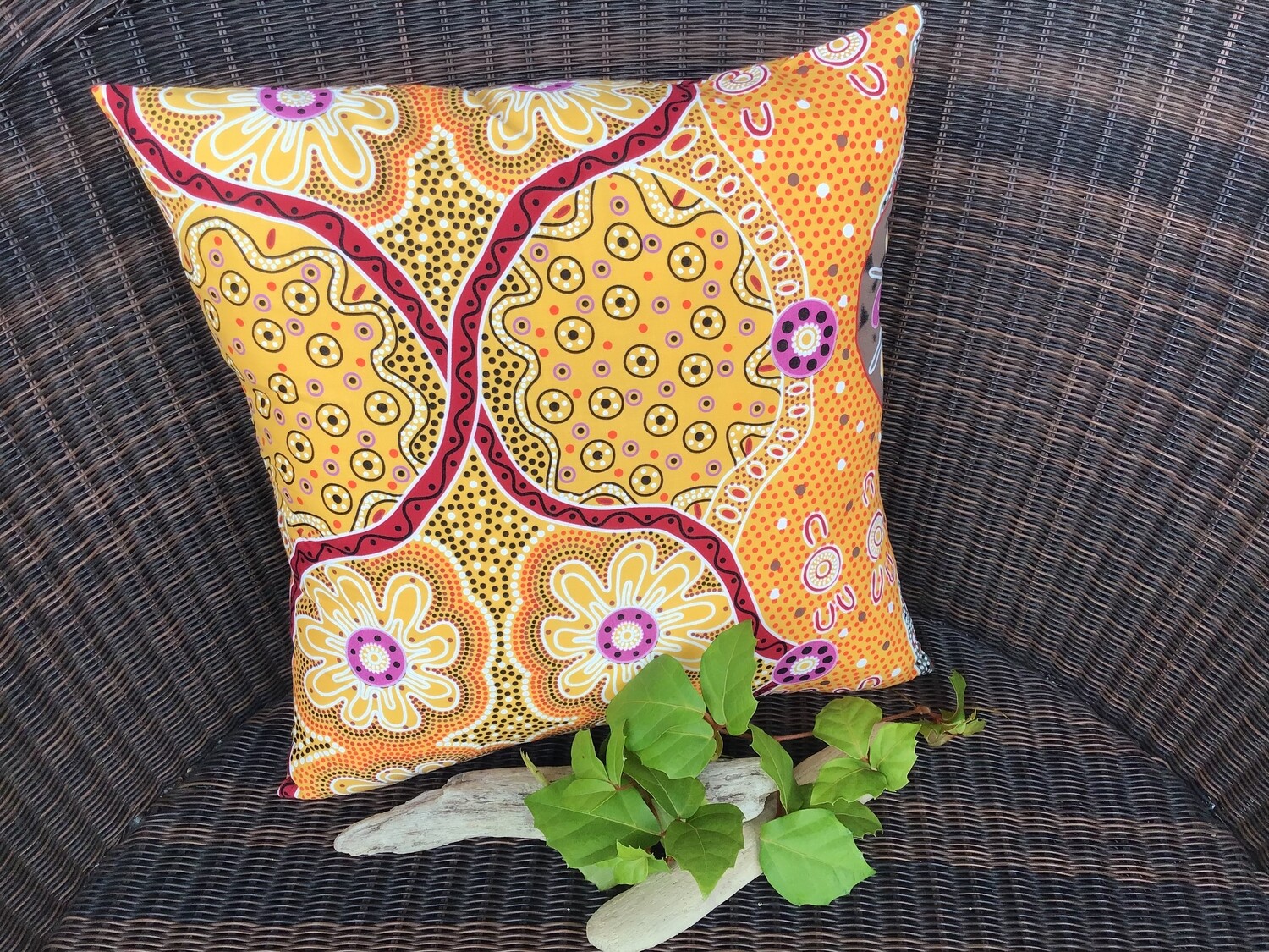 Aboriginal Inspired Cushion Covers, Art Design: Women&#39;s Business Gold