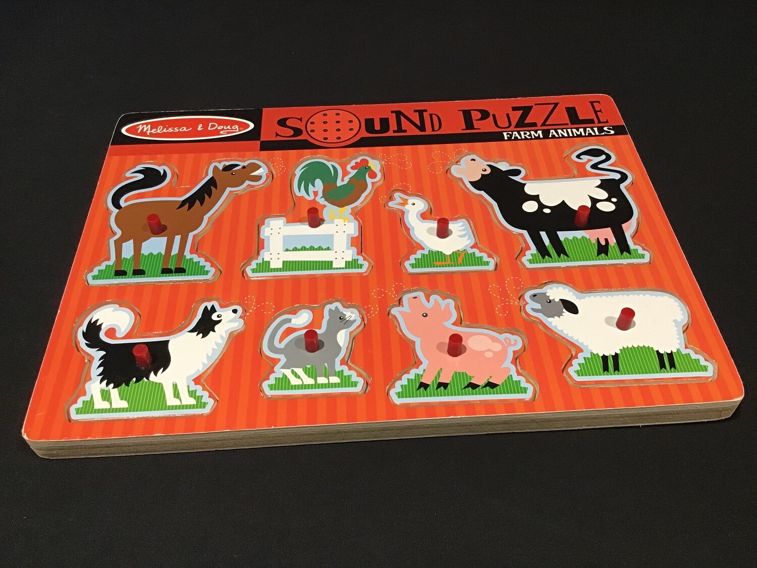 Farm Animals Wooden 8pce Puzzle with Sound