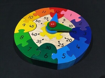 Clock Wooden 17pce Puzzle
