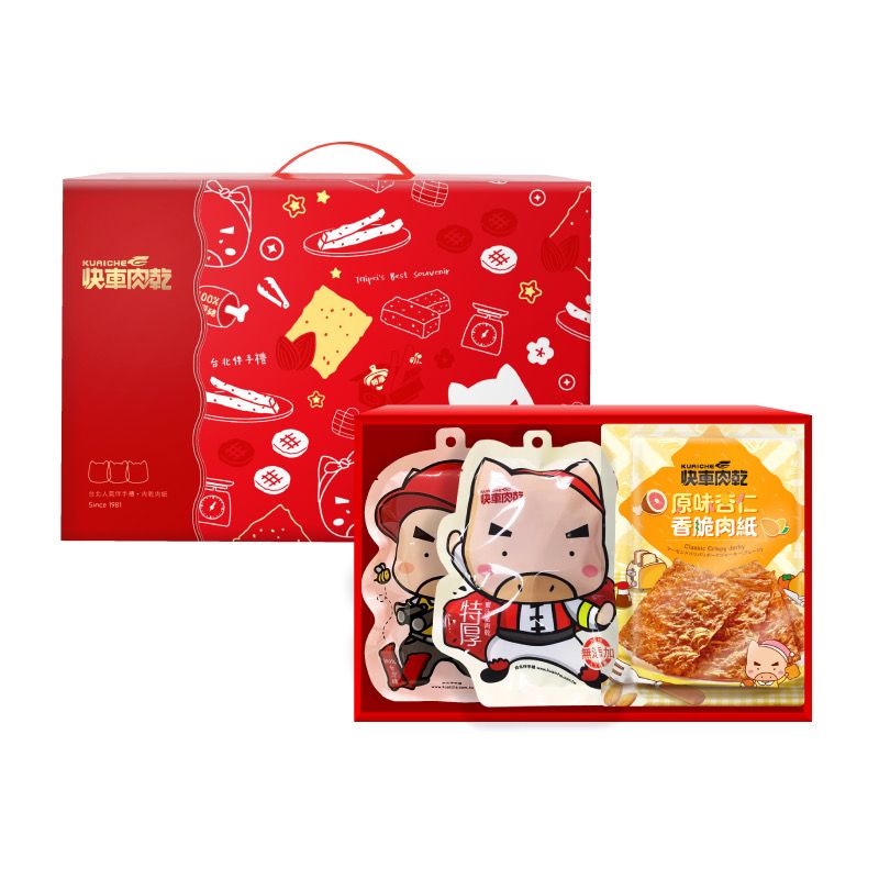 快車肉乾-FUDI福弟禮盒〔隨手包共3包〕