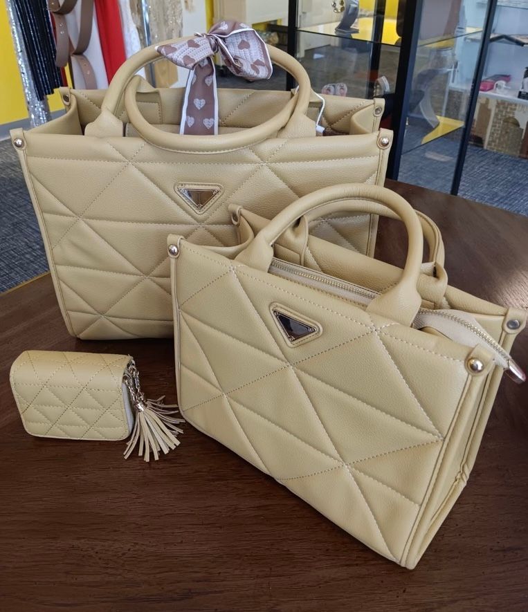 Yellow 3pc Handbag Set