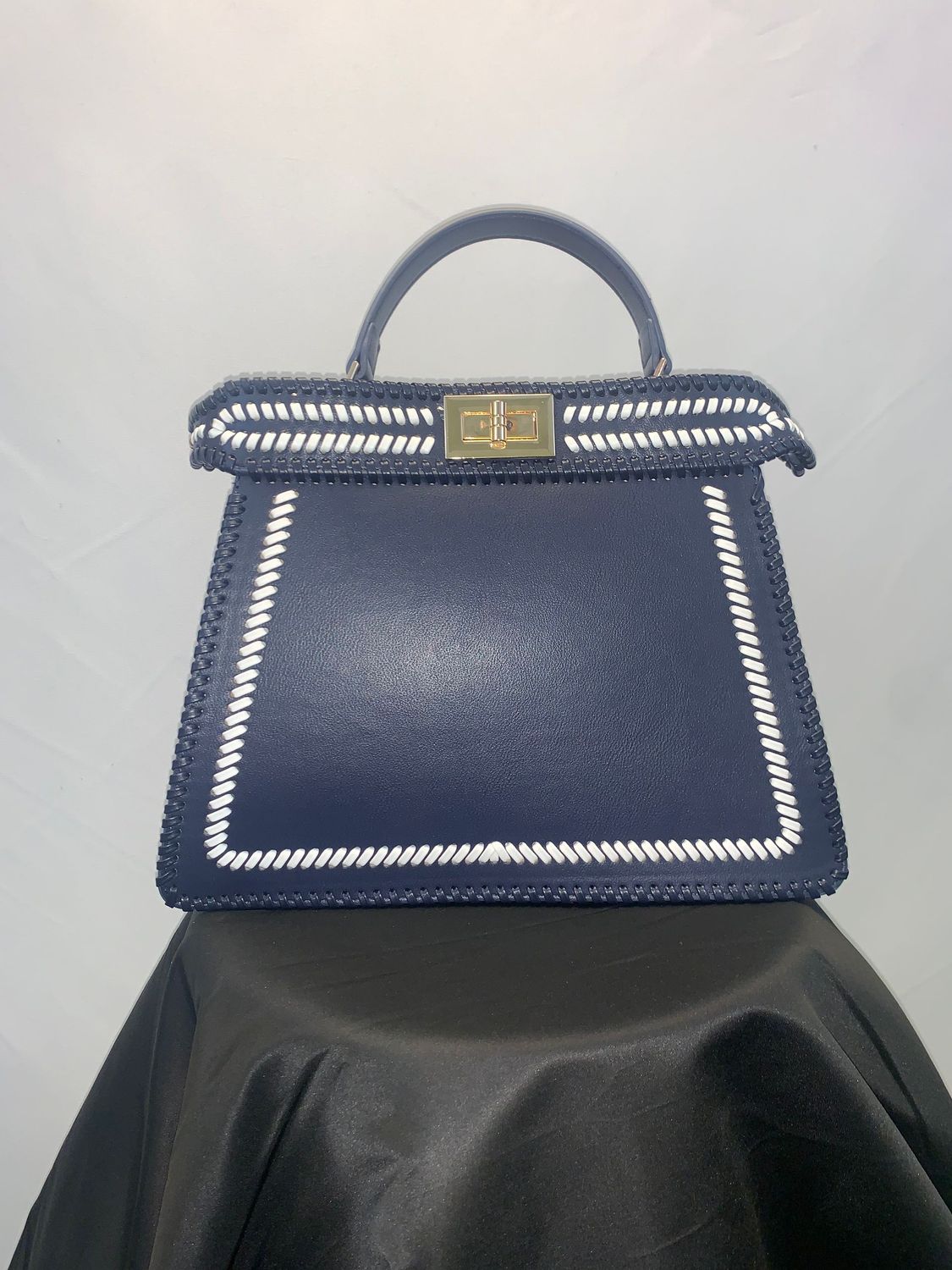 Fan Shaped Colorblock Tote Bag
