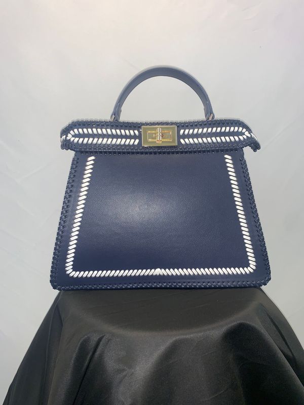 Fan Shaped Colorblock Tote Bag