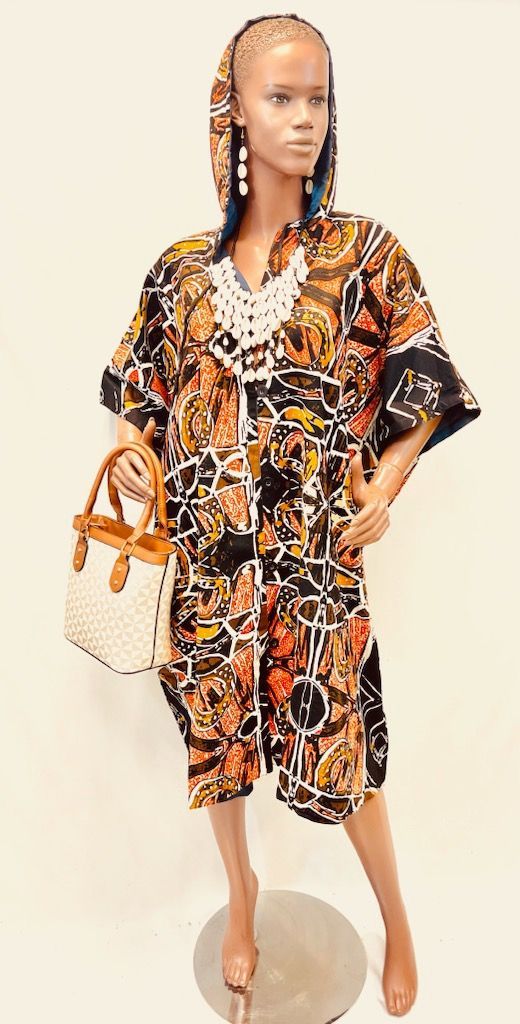 Ladies Afrocentric Hooded Jacket