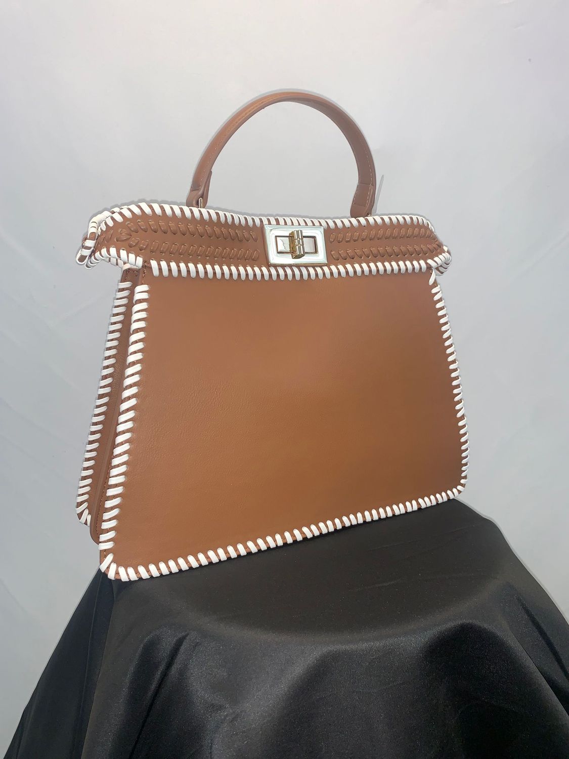 Fan Shaped Colorblock Tote Bag