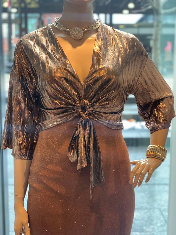 Copper V-Neck Crop Top Copper V-Neck Crop Top