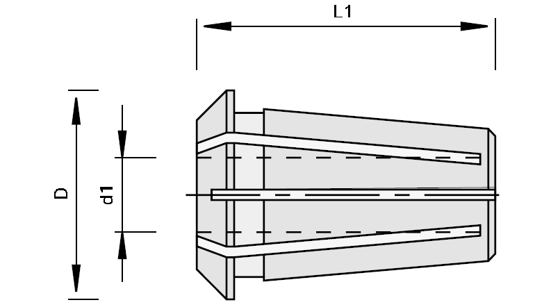 Collet, 462E/OZ25 for shank - d 10mm