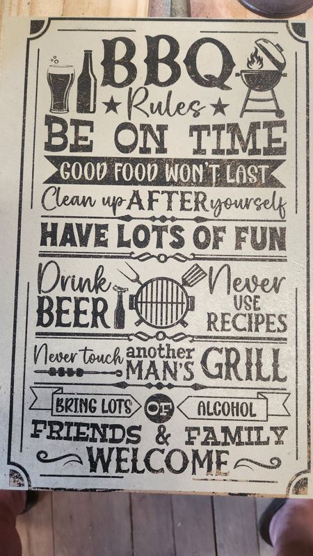 Bar Rules  Wall art on MDF