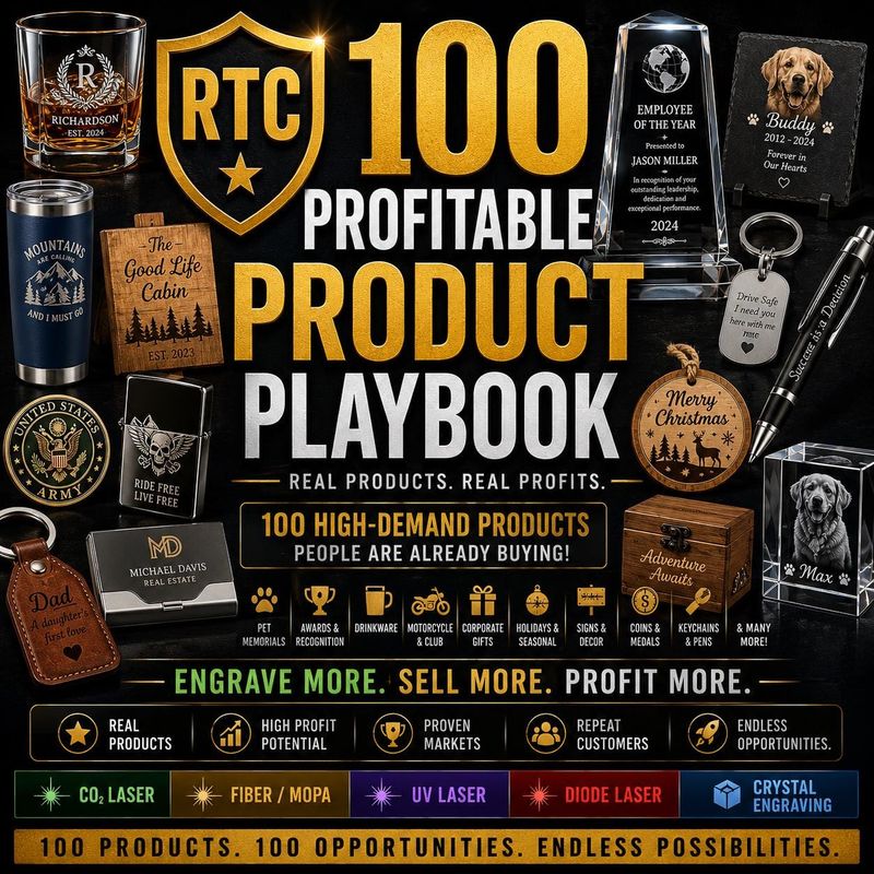 Laser Business Ideas | RTC 100 Profitable Product Playbook Laser Business Ideas | RTC 100 Profitable Product Playbook