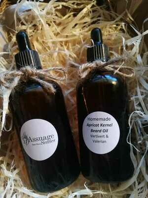Homemade Apricot Kernel Beard Oil - Vertivert & Valerian - 100ml