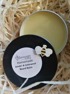 Homemade Beeswax Beard Balm - Sandalwood & Cedarwood Oil - 50g