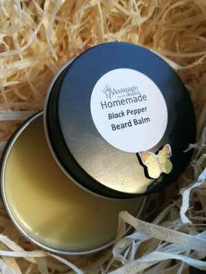 Homemade Beeswax Beard Balm - Black Pepper Oil - 50g