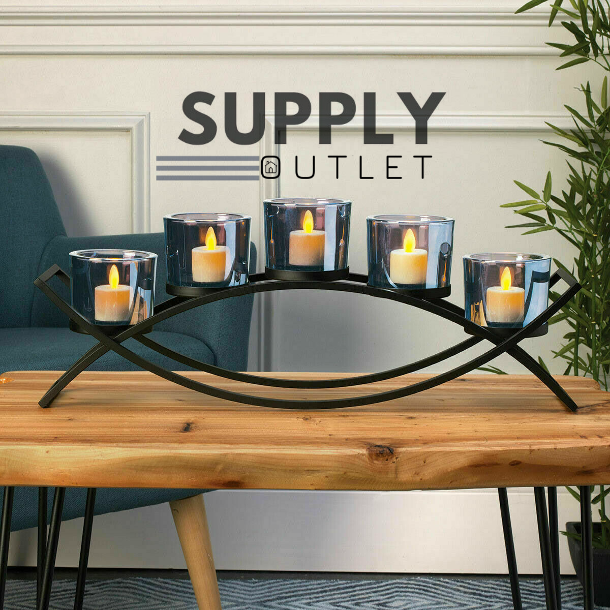 Mikasa 5 Candle Double Arch Centrepiece