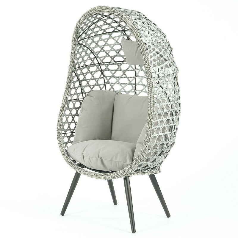 Naples Rattan Floor Standing Single Cocoon Egg Chair