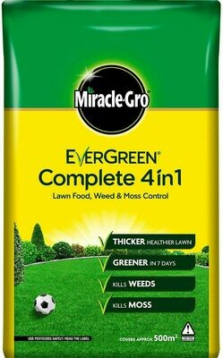 Miracle Gro Evergreen 500m2 Complete 4 in 1 Weed and Moss Control 17.5kg