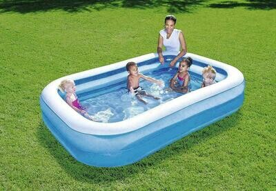 Bestway Inflatable 2.62m Rectangular Kids & Family Swimming Pool