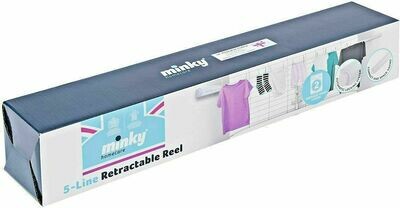 Minky Compact Retractable Adjustable Clothes Reel Line - White